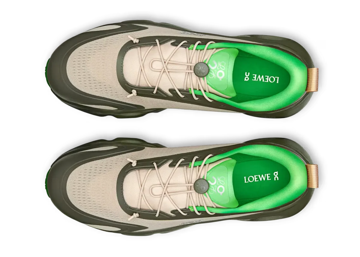 Loewe x On Running Cloudsolo "Khaki Green / Sand" Designer Sneakers UAE