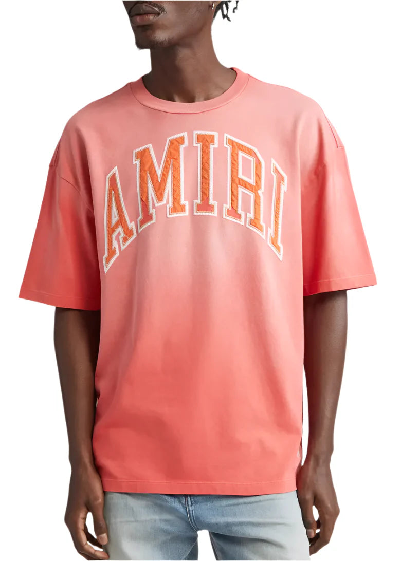 Amiri Follow Vintage Oversized T-Shirt "Cranberry Cotton" Bold Color Tee UAE