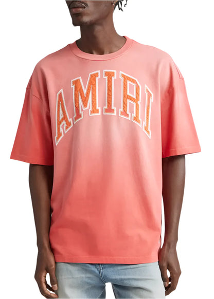 Amiri Follow Vintage Oversized T-Shirt "Cranberry Cotton" Bold Color Tee UAE