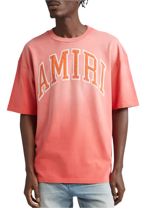Amiri Follow Vintage Oversized T-Shirt "Cranberry Cotton" Bold Color Tee UAE