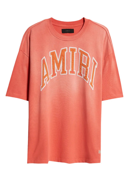 Amiri Follow Vintage Oversized T-Shirt "Cranberry Cotton" Bold Color Tee UAE