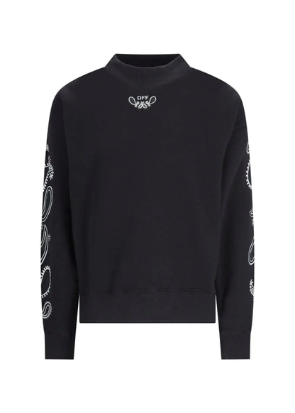 Off-White Bandana Crew Neck Sweatshirt "Black" Streetwear Sweatshirt UAE