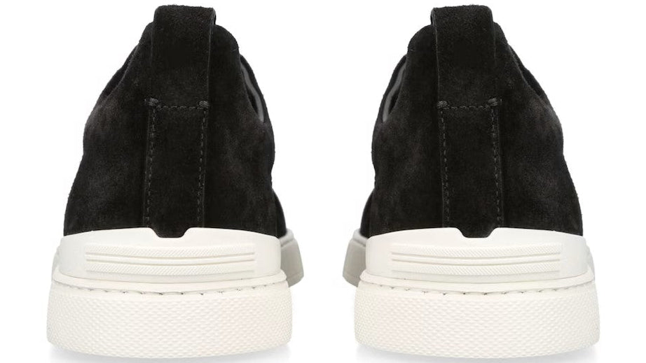 Zegna Triple Stitch Panelled Suede Low-Top Trainers Designer Trainers UAE