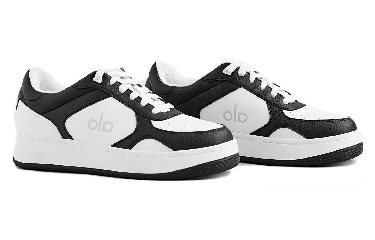 Alo Recovery Mode "Black White" Cushioned Recovery Slides UAE