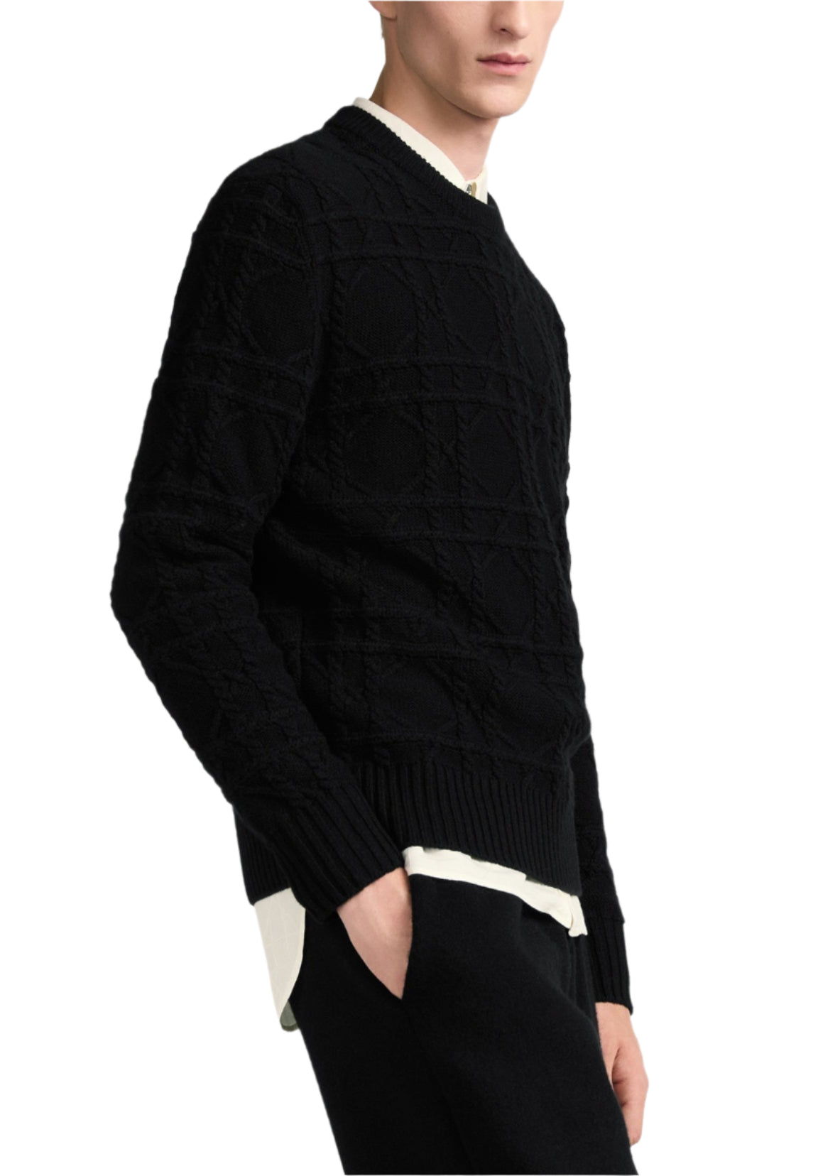 Dior Icons Cannage Sweater "Black Cashmere Knit" Premium Sweater UAE