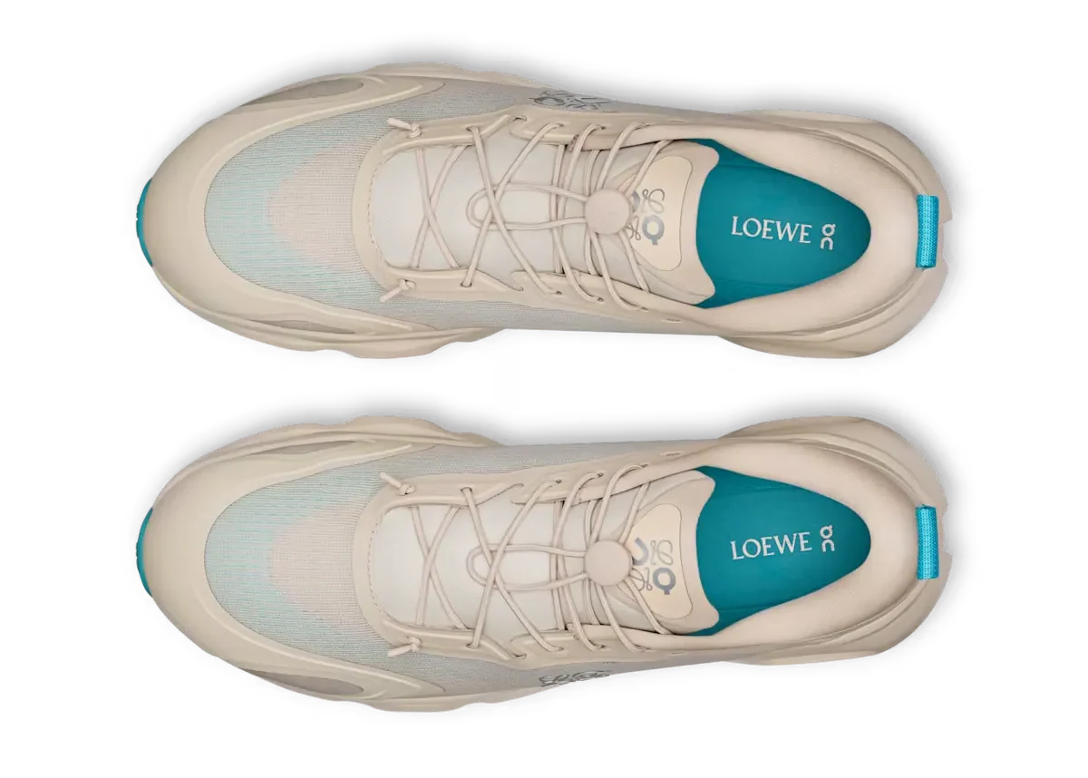 Loewe x On Running Cloudsolo "Sand / Turquoise" Premium Sneakers UAE