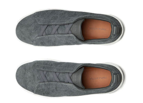 Zegna Triple Stitch Canvas Slip-On Sneakers Casual Slip-On Sneakers UAE