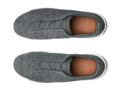 Zegna Triple Stitch Canvas Slip-On Sneakers Casual Slip-On Sneakers UAE