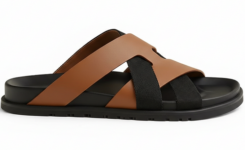 Hermes Kazimir Sandal "Natural Black" Premium Leather Sandals UAE