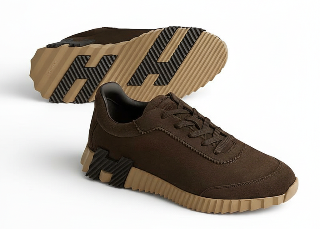 Hermes Bouncing "Bark" Earth Tone Sneakers UAE