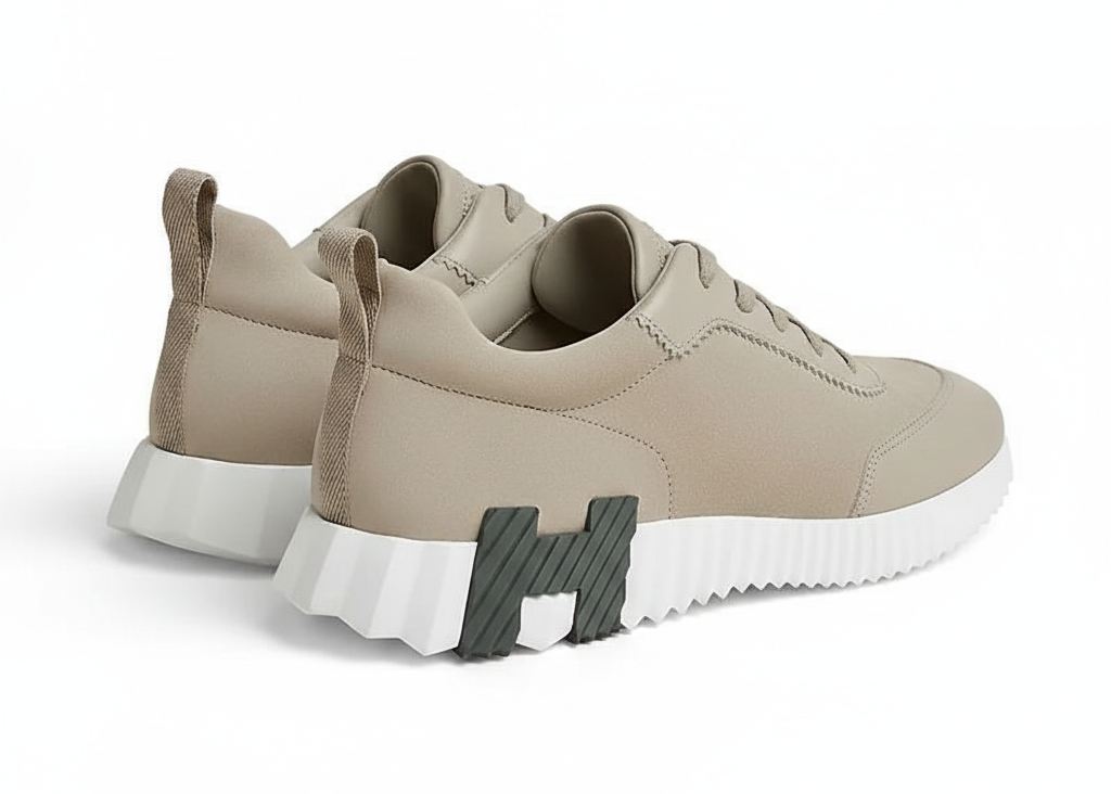Hermes Bouncing "Beige Sketch" Artistic Design Sneakers UAE