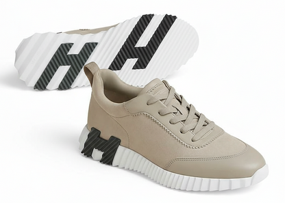 Hermes Bouncing "Beige Sketch" Artistic Design Sneakers UAE