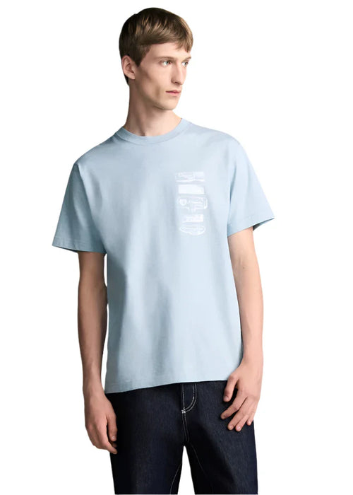 Dior Archives Labels T-Shirt "Blue Relaxed Fit" Casual Tee UAE