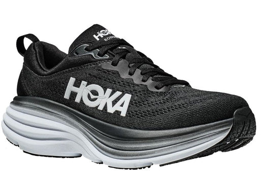 HOKA ONE ONE Bondi 8 "Black White" Cushion Running Shoes UAE