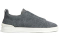 Zegna Triple Stitch Canvas Slip-On Sneakers Casual Slip-On Sneakers UAE