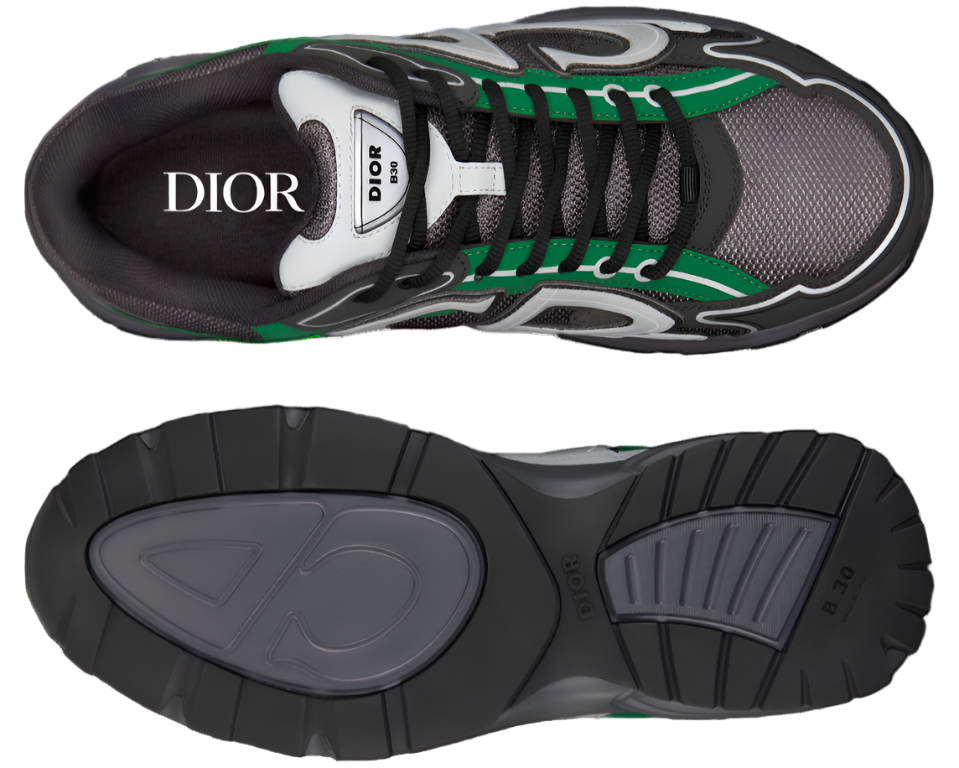 Dior B30 "Deep Gray Mesh Green" Technical Mesh Sneakers UAE