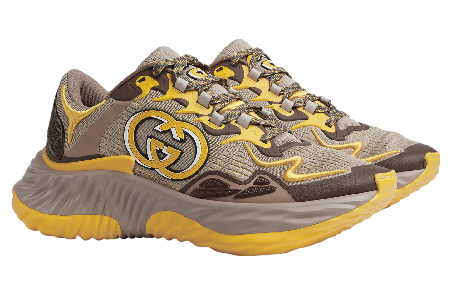 Gucci Ripple Low Top Casual Shoes "Beige Yellow" Casual Fashion Sneakers UAE