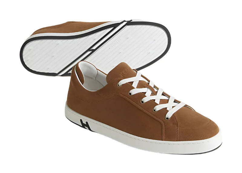 Hermes Kid Sneaker "Brown" Leather Casual Sneakers UAE