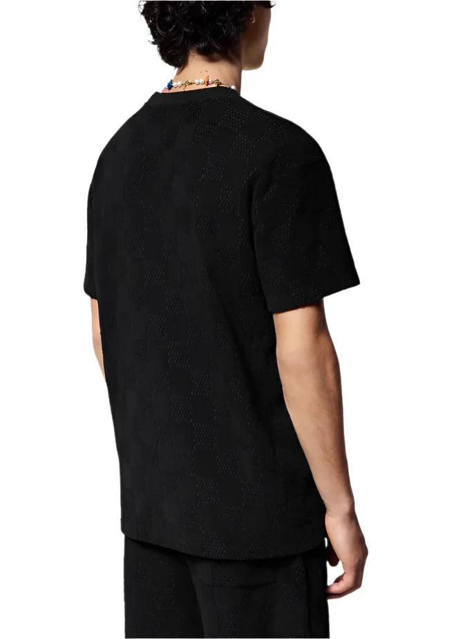 Louis Vuitton Damier French Terry Cotton T-Shirt Signature Pattern Tee UAE