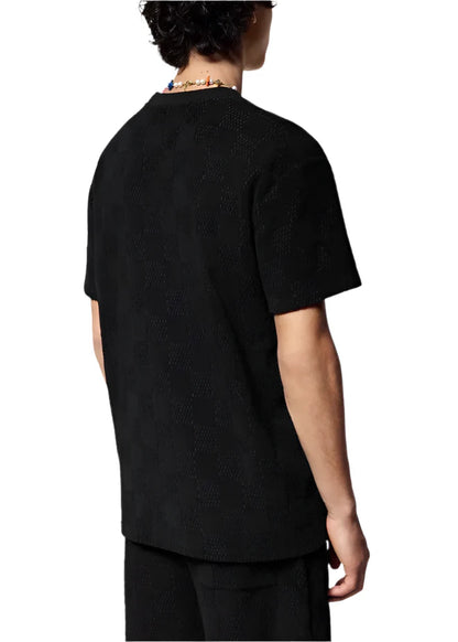 Louis Vuitton Damier French Terry Cotton T-Shirt Signature Pattern Tee UAE