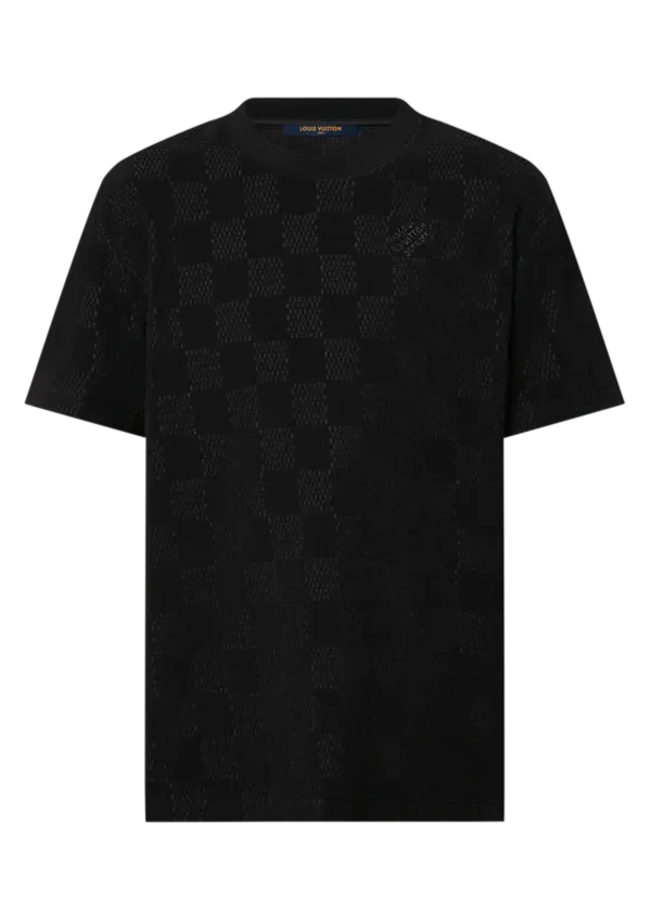 Louis Vuitton Damier French Terry Cotton T-Shirt Signature Pattern Tee UAE