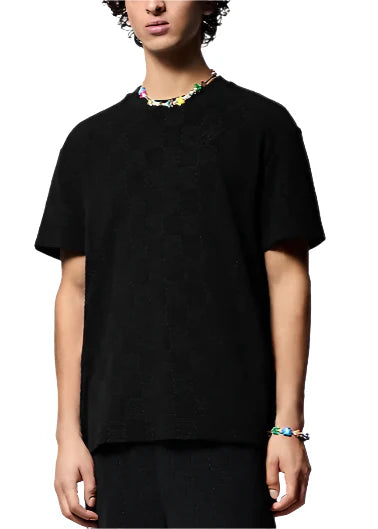 Louis Vuitton Damier French Terry Cotton T-Shirt Signature Pattern Tee UAE