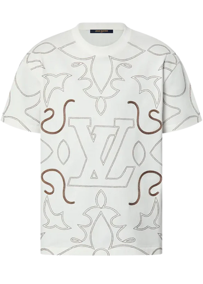 Louis Vuitton Embroidered Cotton T-Shirt Luxury Embroidered Tee UAE