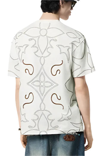 Louis Vuitton Embroidered Cotton T-Shirt Luxury Embroidered Tee UAE