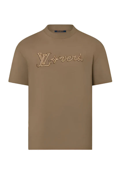 LV Embroidered Signature Cotton T-Shirt Luxury Embroidered Tee UAE