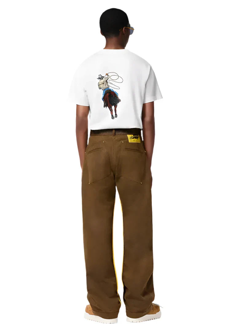 LV Graphic Embroidered Cotton T-Shirt Premium Graphic Tee UAE