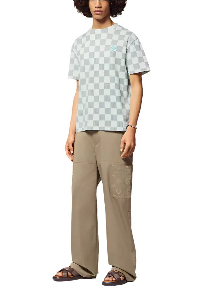 LV Printed Short-Sleeved Cotton T-Shirt Luxury Graphic Tee UAE