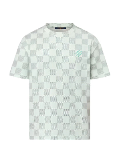 LV Printed Short-Sleeved Cotton T-Shirt Luxury Graphic Tee UAE