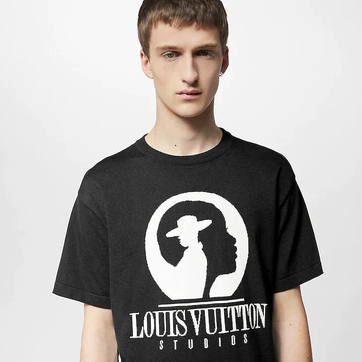 Louis Vuitton Short-Sleeved Cotton Intarsia Crewneck Luxury Knit Tee UAE
