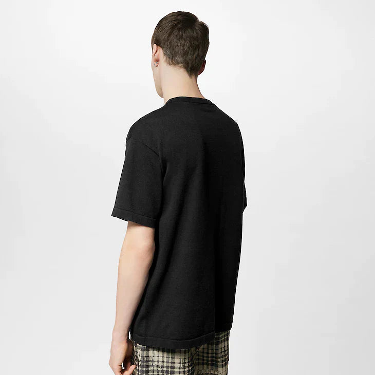 Louis Vuitton Short-Sleeved Cotton Intarsia Crewneck Luxury Knit Tee UAE