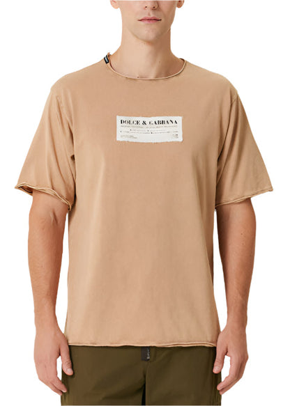 Dolce & Gabbana Logo Detailed T-Shirt "Beige" Luxury Tee UAE