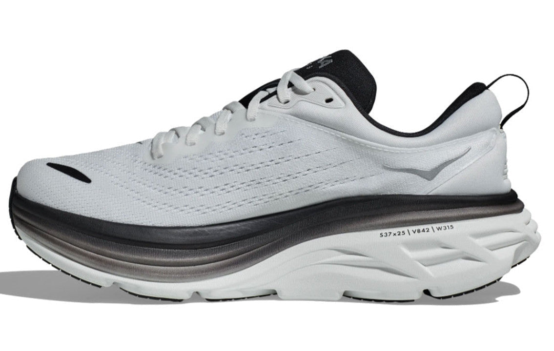 HOKA ONE ONE Bondi 8 "White Black Mesh" Cushion Running Shoes UAE