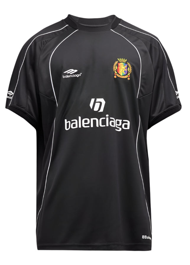 Balenciaga Men's Lion Crest Soccer T-Shirt Oversized Football Style Tee UAE