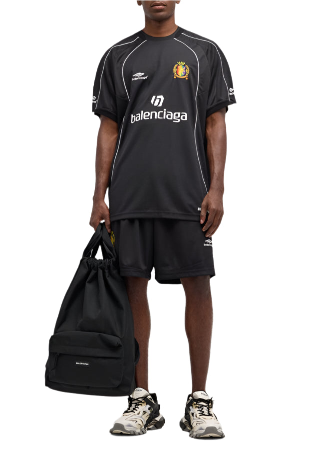 Balenciaga Men's Lion Crest Soccer T-Shirt Oversized Football Style Tee UAE