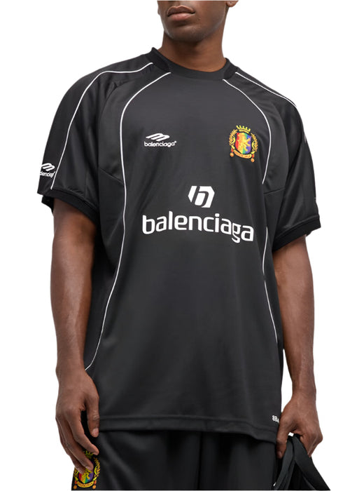Balenciaga Men's Lion Crest Soccer T-Shirt Oversized Football Style Tee UAE