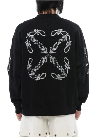Off-White Bandana Crew Neck Sweatshirt "Black" Streetwear Sweatshirt UAE