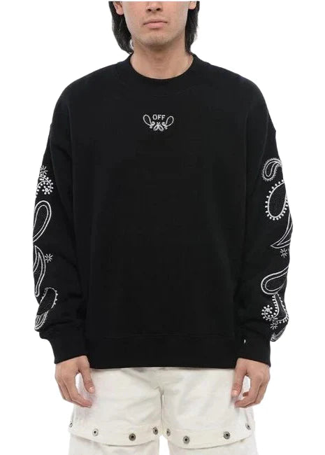 Off-White Bandana Crew Neck Sweatshirt "Black" Streetwear Sweatshirt UAE