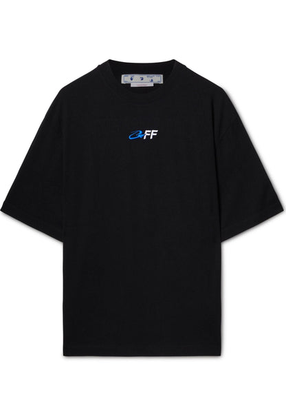Off-White Exactly The Opposite Logo Embroidery Black T-Shirt Premium Streetwear UAE