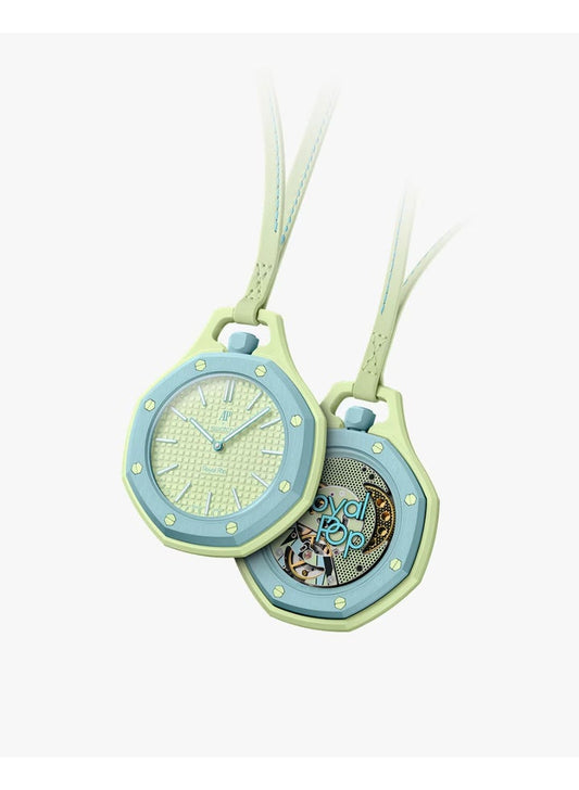 Audemars Piguet x Swatch
BLAUE ACHT The Royal Pop Collection
Lime Green & Blue Bioceramic Pocket Watch · Lépine