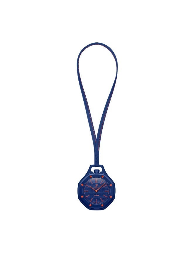 Audemars Piguet x Swatch
ORENJI HACHI - The Royal Pop 
Navy & Orange Bioceramic Pocket Watch · Lépine