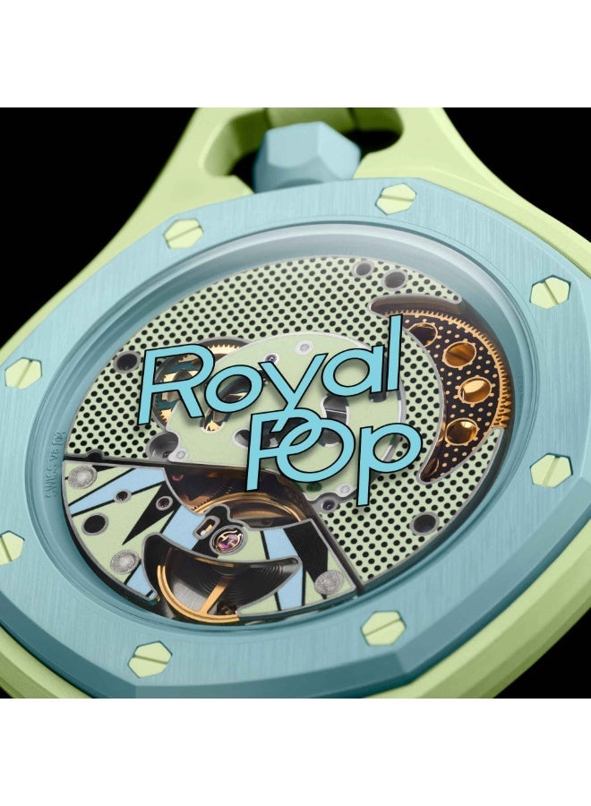 Audemars Piguet x Swatch
BLAUE ACHT The Royal Pop Collection
Lime Green & Blue Bioceramic Pocket Watch · Lépine