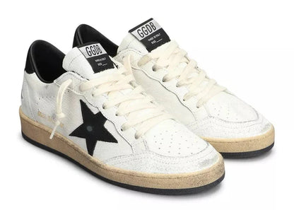 Golden Goose BallStar "White Black" Distressed Sneakers UAE