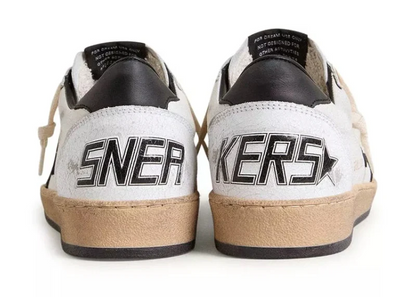 Golden Goose BallStar "White Black" Distressed Sneakers UAE