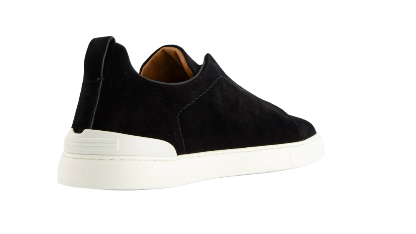 Zegna Triple Stitch Panelled Suede Low-Top Trainers Designer Trainers UAE